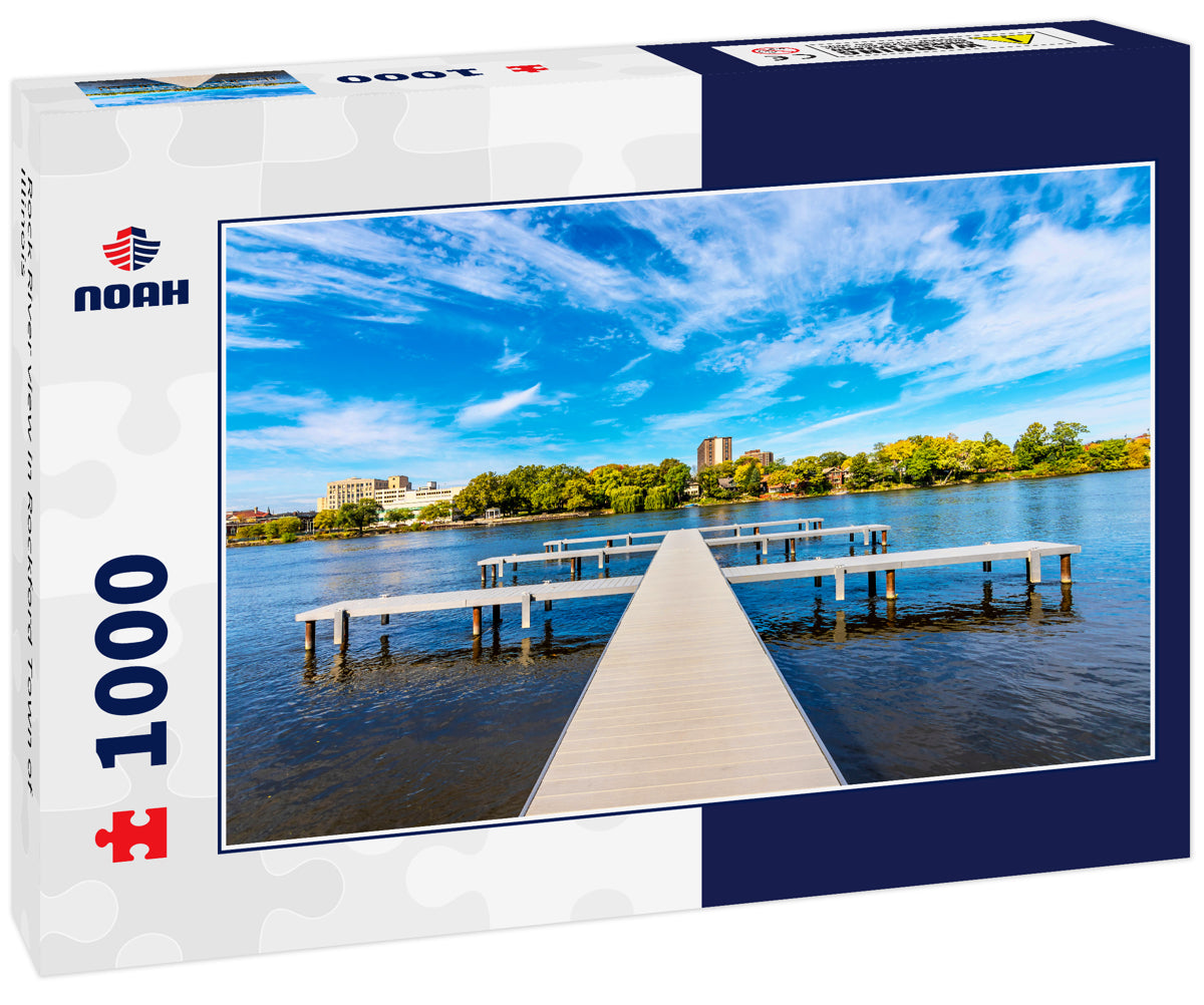 Rock River view in Rockford Town of Illinois