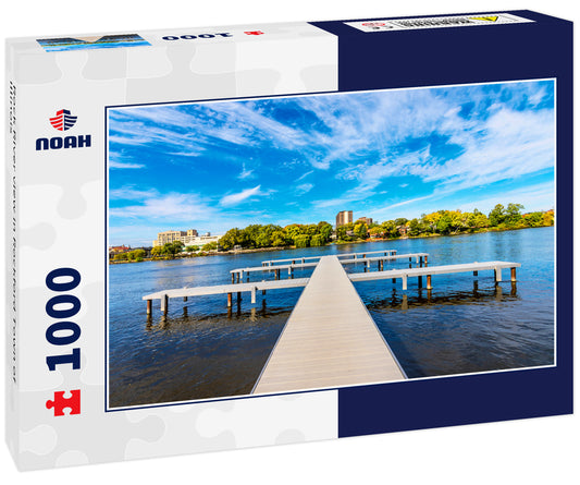 Rock River view in Rockford Town of Illinois