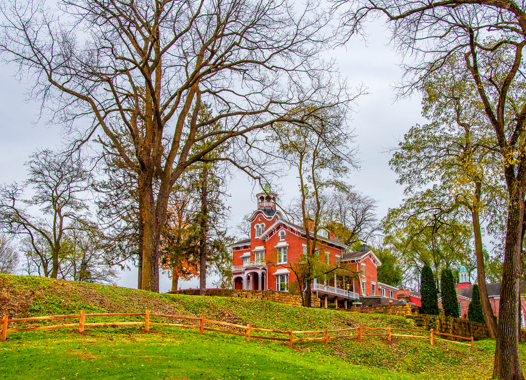 Historical District view in Galena Town of Illinois State