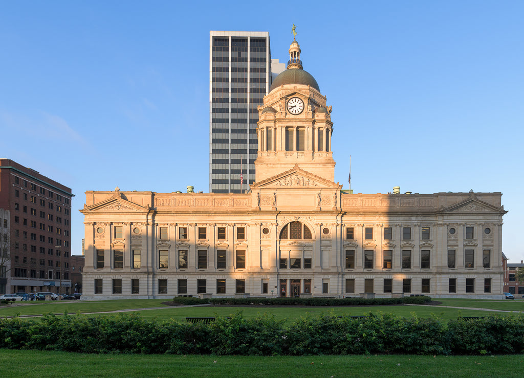Panorama of the Allen County Courthouse in Fort Wayne, Indiana