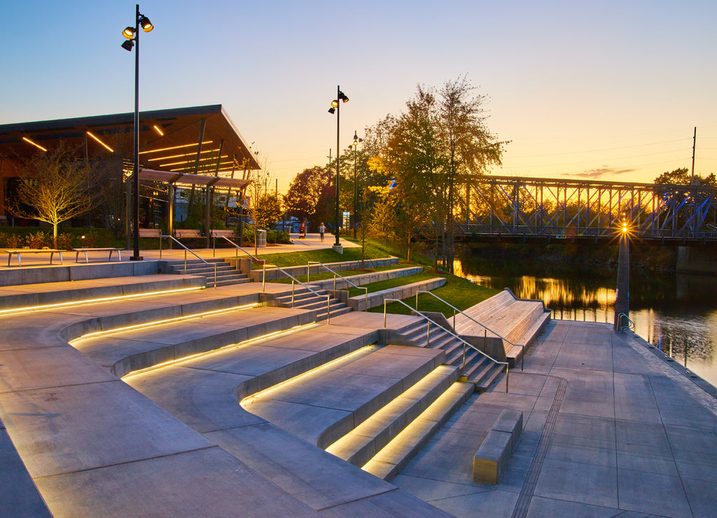 Promenade Park empty Fort Wayne Indiana