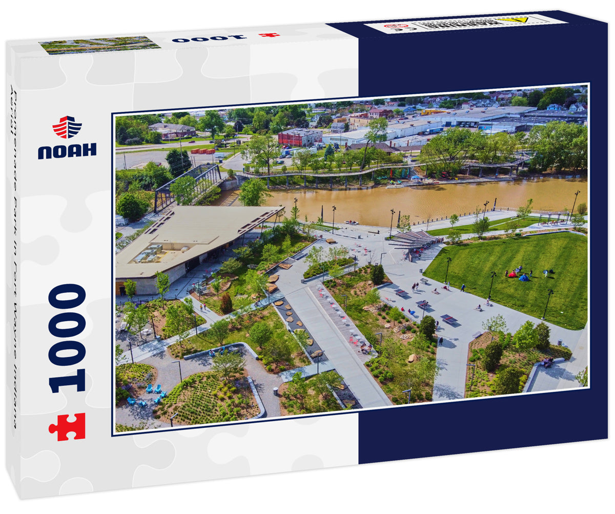 Promenade Park in Fort Wayne Indiana Aerial