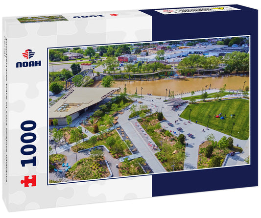 Promenade Park in Fort Wayne Indiana Aerial