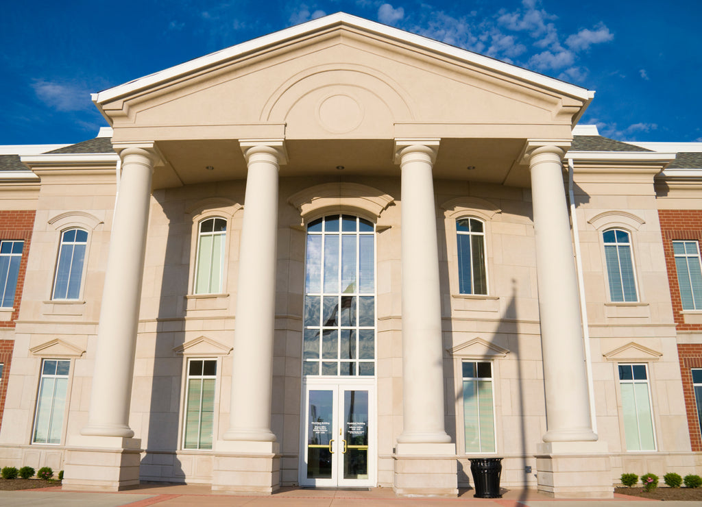 Main entrance to the City Hall in Lebanon, Indiana