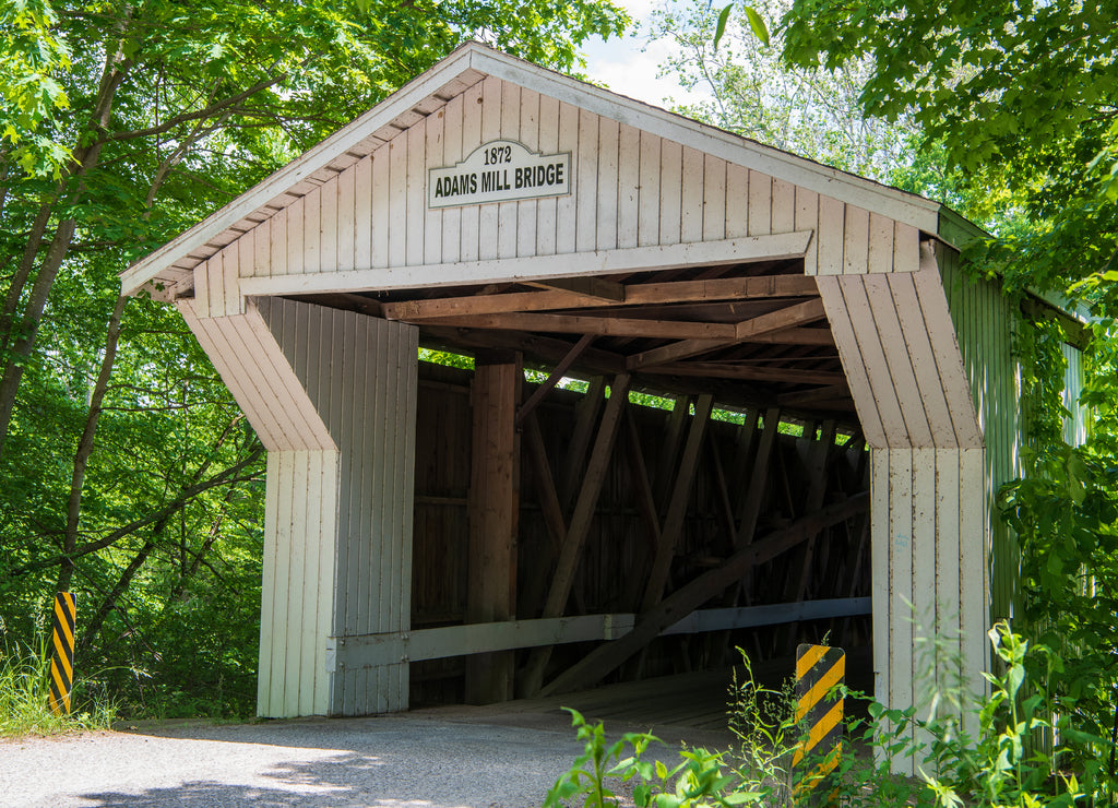 Adams Mill Covered Bridge, Cutler, Carroll County, Indiana