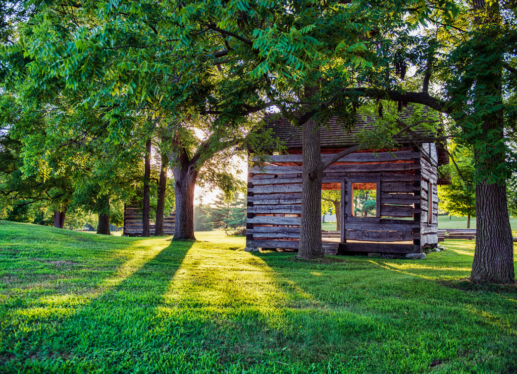 Log structure in David Rogers Park. This is a public park found in rural LaGrange County Indiana. It features a collection of log cabins