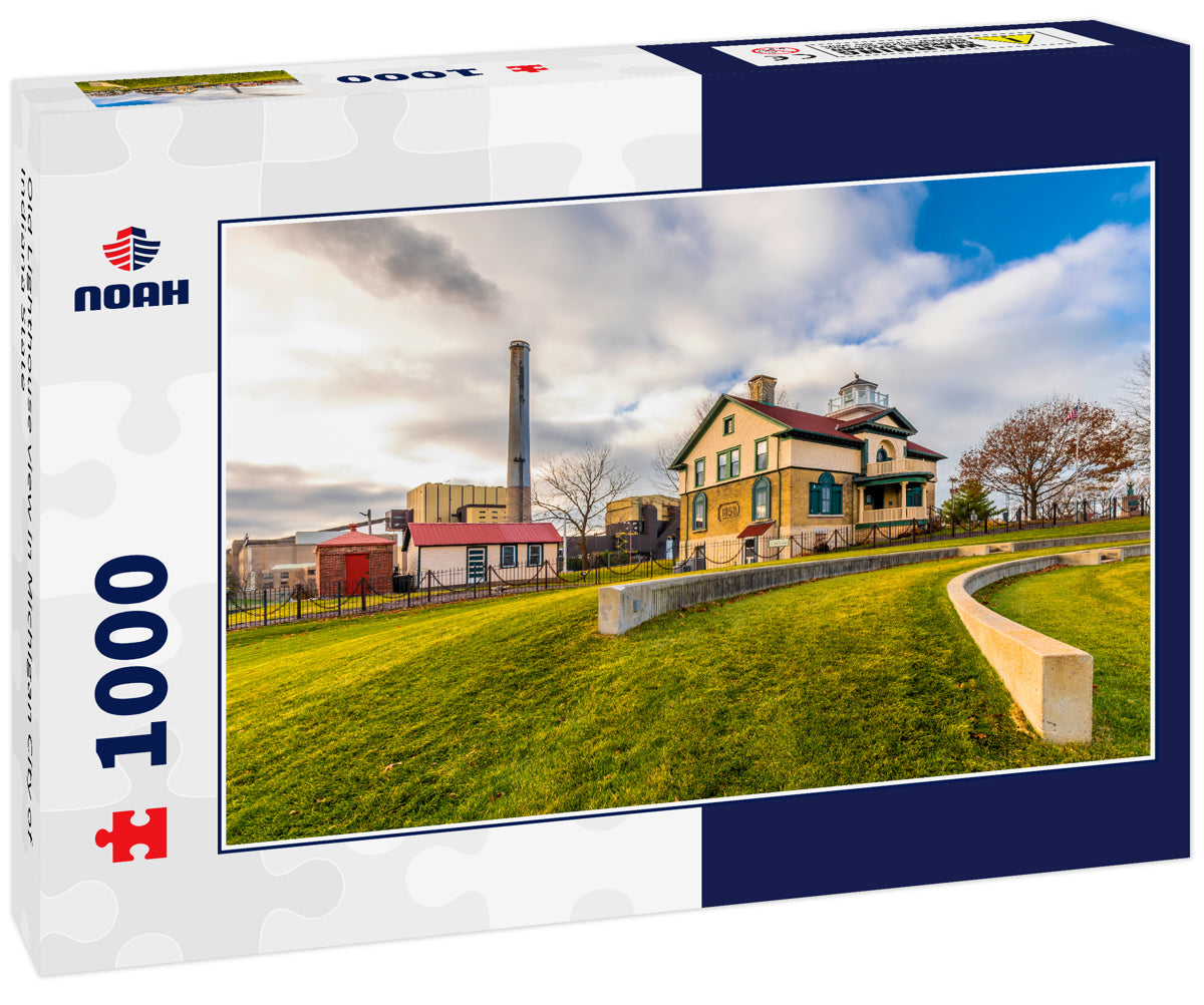 Old Lighthouse view in Michigan City of Indiana State