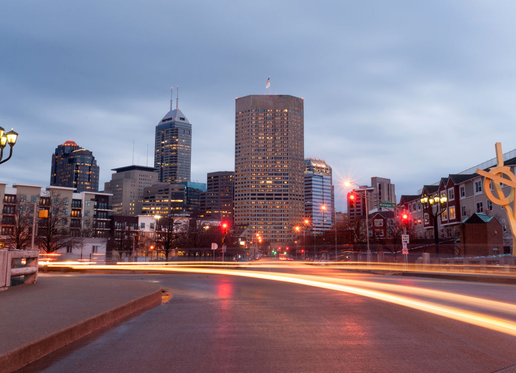 Indianapolis Indiana Capital City Marion County Downtown Skyline