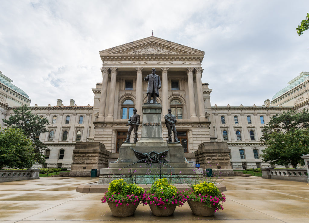 State House Tour Office in Indianapolis Indiana During Summer