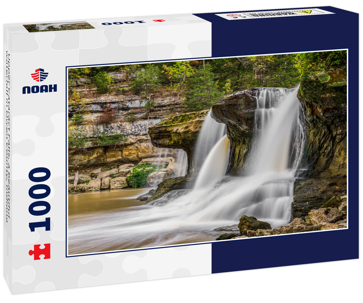 Upper Cataract Falls, a beautiful waterfall in Owen County, Indiana