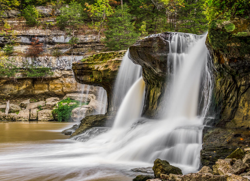 Upper Cataract Falls, a beautiful waterfall in Owen County, Indiana