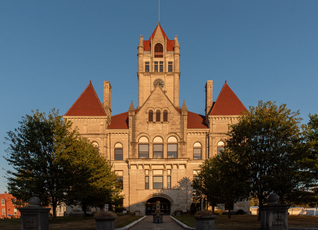 The historic Rushville, Indiana courthouse