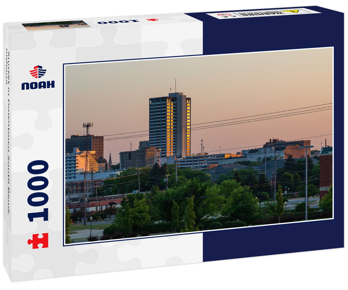 Sunset in Downtown South Bend, Indiana