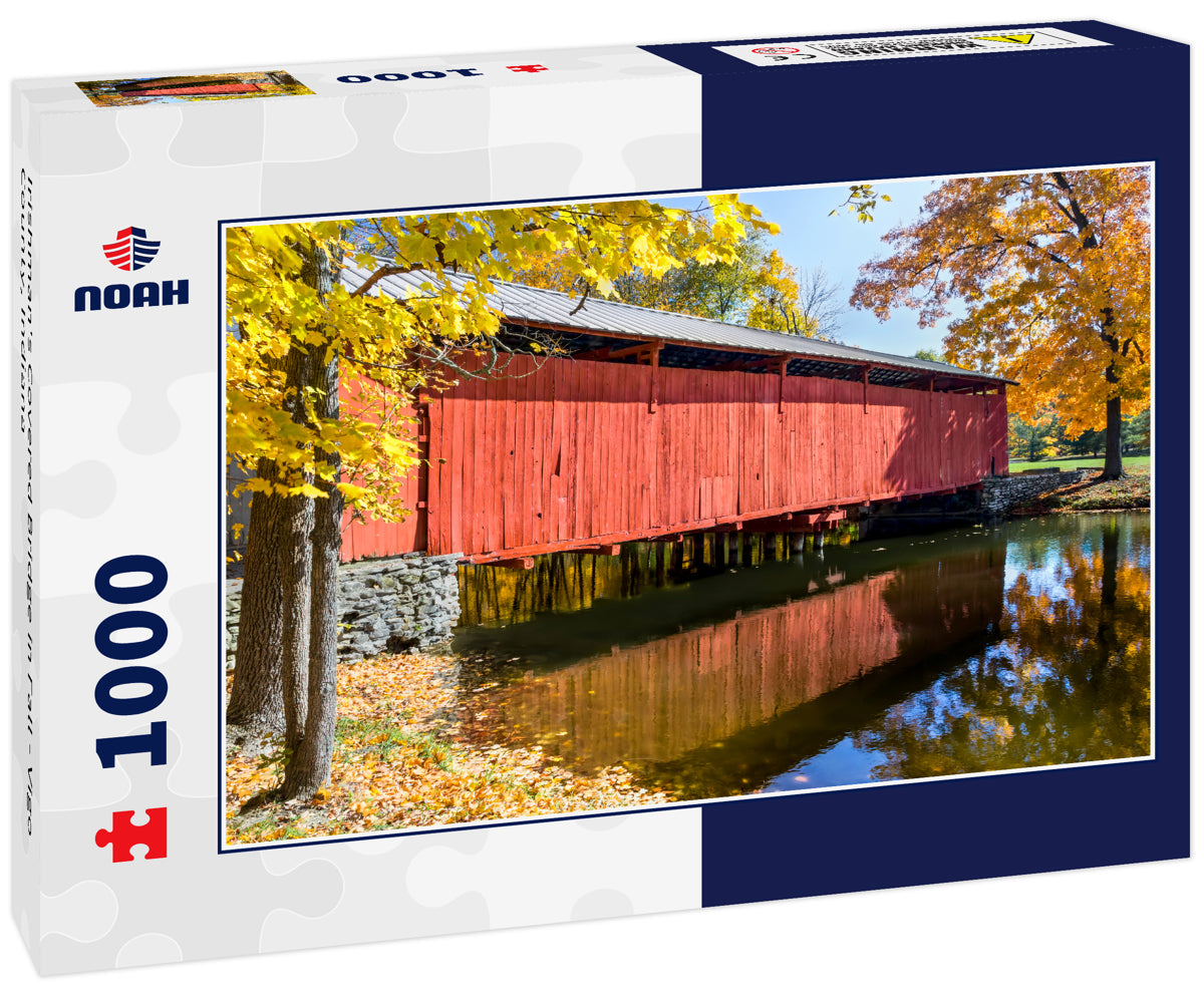 Irishman's Covered Bridge in Fall - Vigo County, Indiana