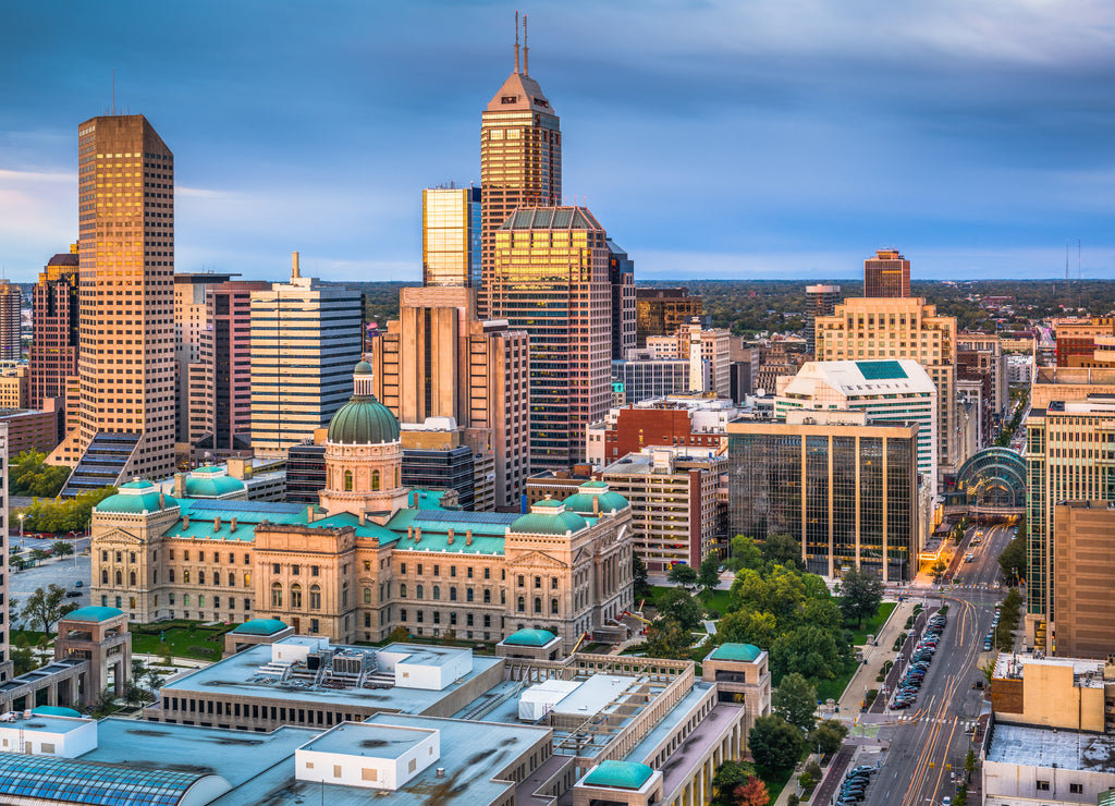 Indianapolis, Indiana, USA Downtown Skyline