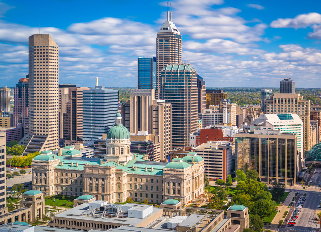 Indianapolis, Indiana, USA Downtown Skyline