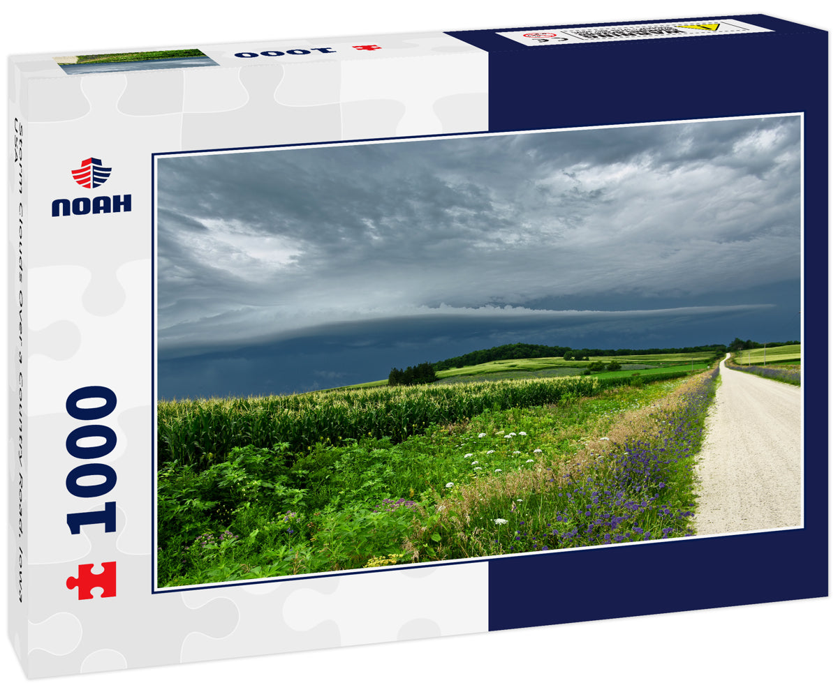 Storm Clouds Over a Country Road, Iowa USA