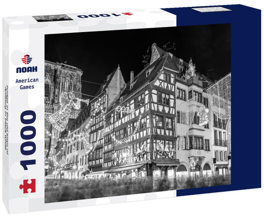 Noah Jigsaw Puzzle bridge in the old town of Amberg in black white 1000 pieces
