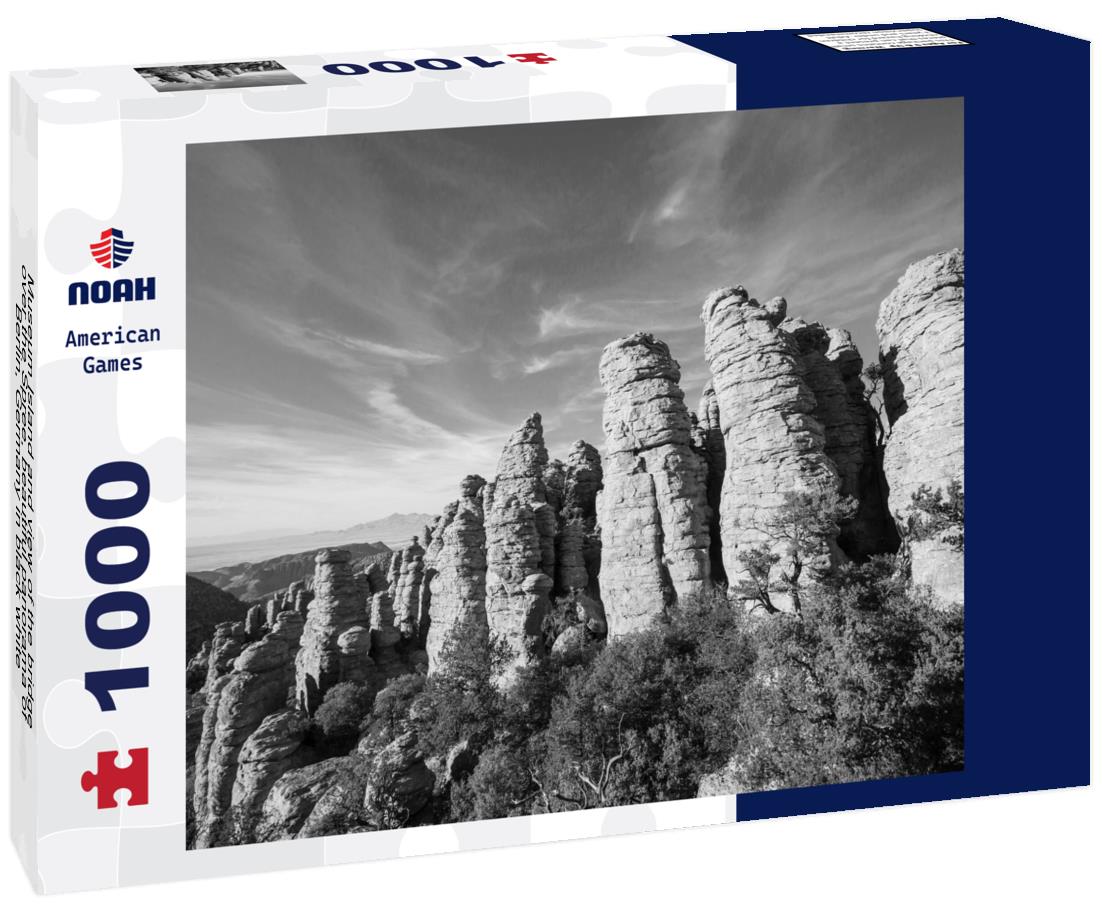 Noah Jigsaw Puzzle Museum Island and view of the bridge over the Spree, beautiful panorama of Berlin, Germany in black white 1000 pieces