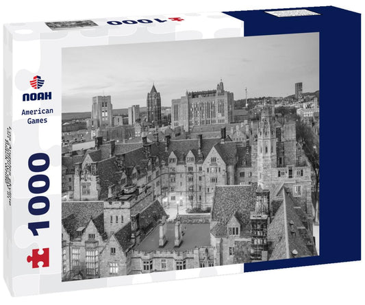 Noah Jigsaw Puzzle Los Angeles skyline on a sunny day in black white 1000 pieces