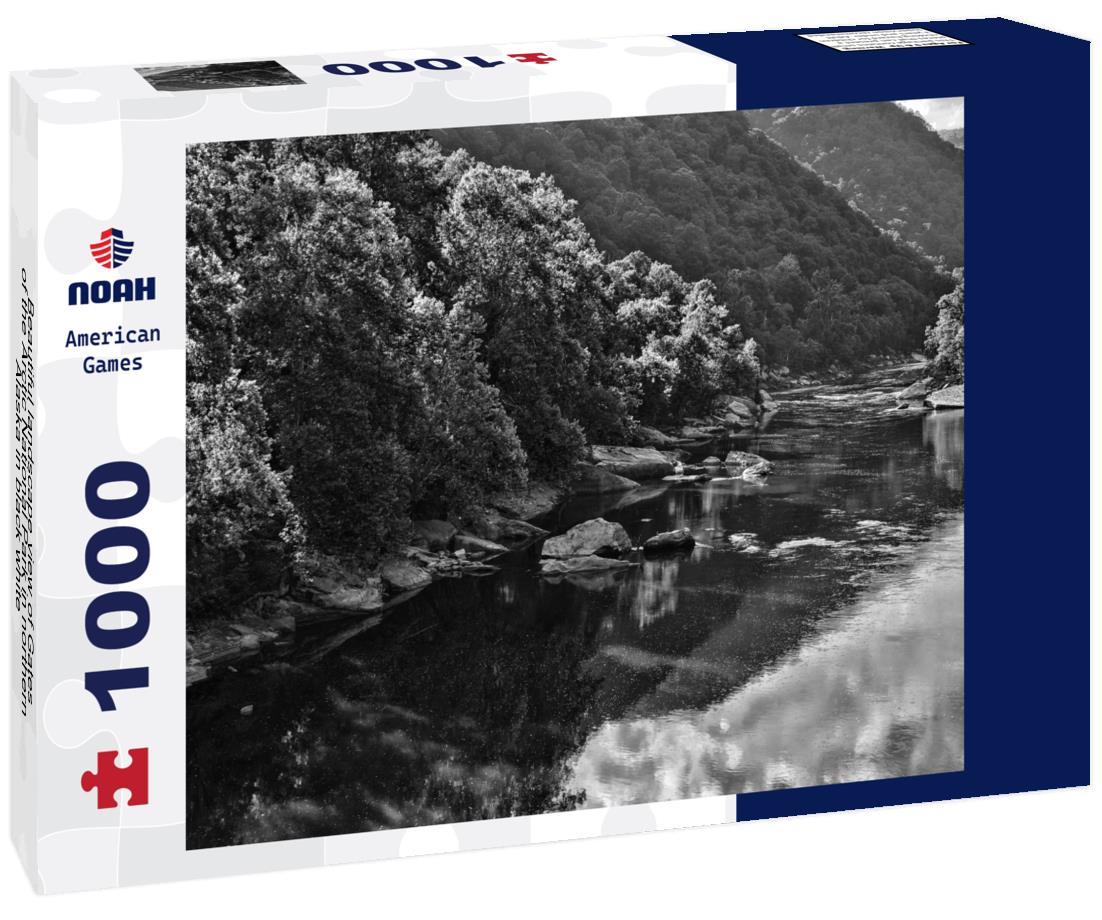 Noah Jigsaw Puzzle Beautiful landscape view of Gates of the Arctic National Park in northern Alaska in black white 1000 pieces