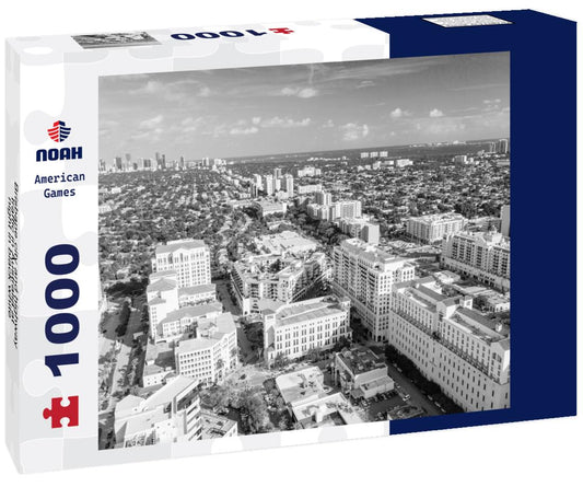 Noah Jigsaw Puzzle Brisbane city and highway traffic in Australia at night in black white 1000 pieces