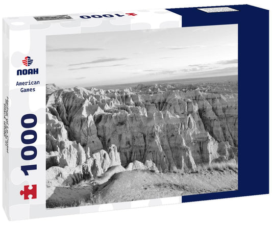 Noah Jigsaw Puzzle Harbor of Le Ciotat, South France in black white 1000 pieces