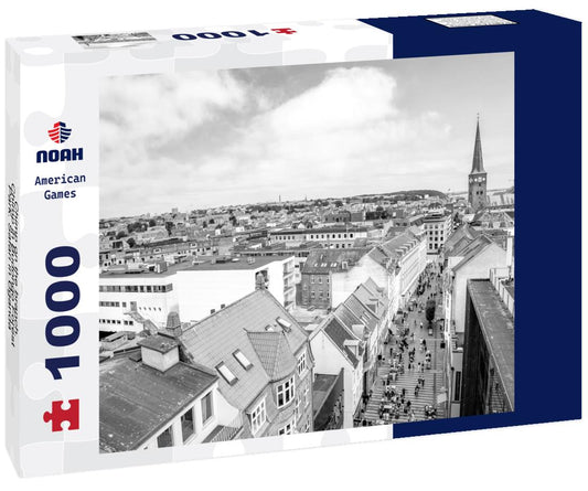 Noah Jigsaw Puzzle Chimp on the branch. Chimp in Budongo Forest Park. Safari in Uganda in black white 1000 pieces