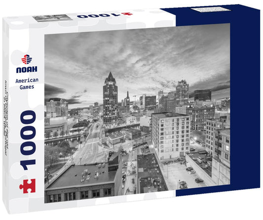 Noah Jigsaw Puzzle Cityscape of the old town of Coimbra, Portugal in black white 1000 pieces