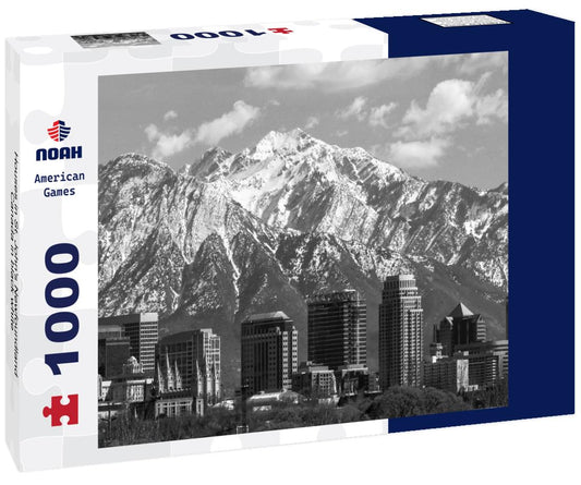 Noah Jigsaw Puzzle Houses in St. John's Newfoundland Canada in black white 1000 pieces