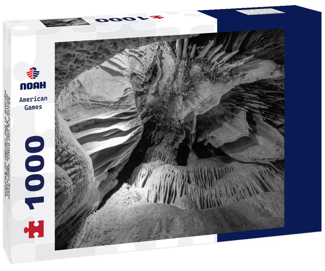 Noah Jigsaw Puzzle Munich's old town, seen from above. Marienplatz, the main square in the center of Munich, Germany. in black white 1000 pieces