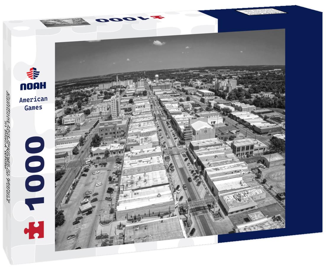 Noah Jigsaw Puzzle Goldbug Hot Springs in Idaho's Salmon-Challis National Forest. in black white 1000 pieces