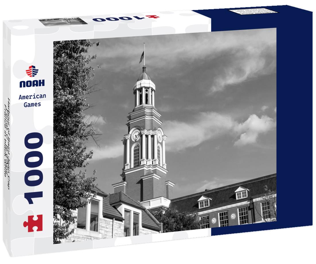 Noah Jigsaw Puzzle Harbour of Saint Jean Cap Ferrat, Côte d'Azur, France in black white 1000 pieces