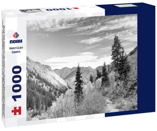 Noah Jigsaw Puzzle Amazing Autumn Sunrise In Smoky Mountain National Park. Located in the Great Smoky Mountain National Park, Oconaluftee Overlook near Newfound Gap between Gatlinburg TN and Cherokee NC in black white 1000 pieces