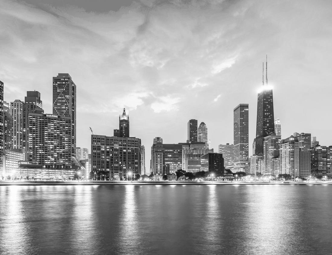 Noah Jigsaw Puzzle Cincinnati, Ohio, USA downtown skyline and bridge on the river at dusk in black white 1000 pieces