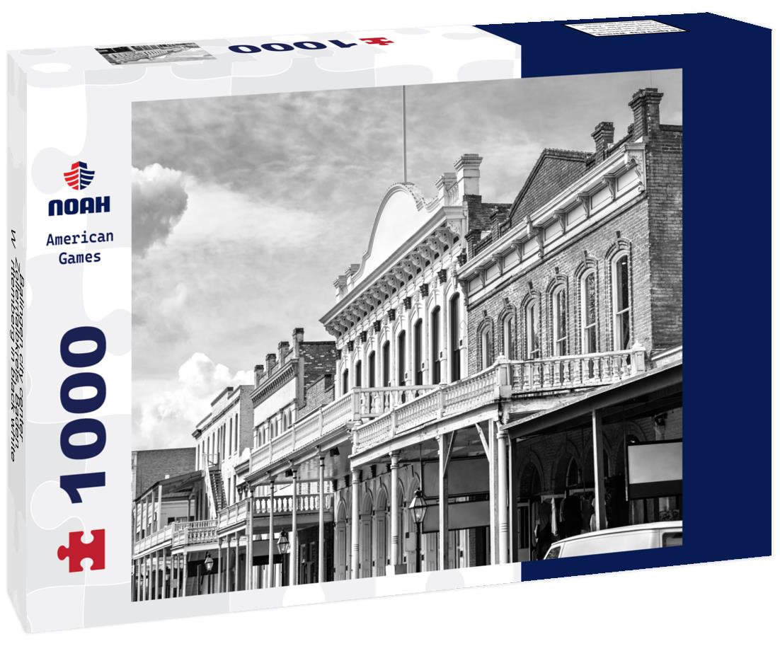 Noah Jigsaw Puzzle Balingen city center, Zollernalbkreis, Baden-Württemberg in black white 1000 pieces