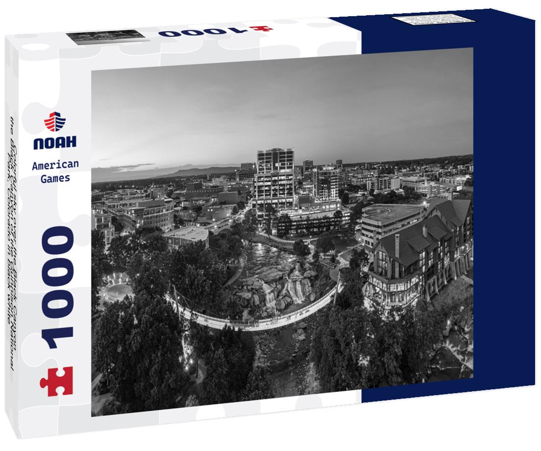 Noah Jigsaw Puzzle Colorful sky over the Black Canyon, the Black Canyon of the Gunnison National Park, Colorado in black white 1000 pieces