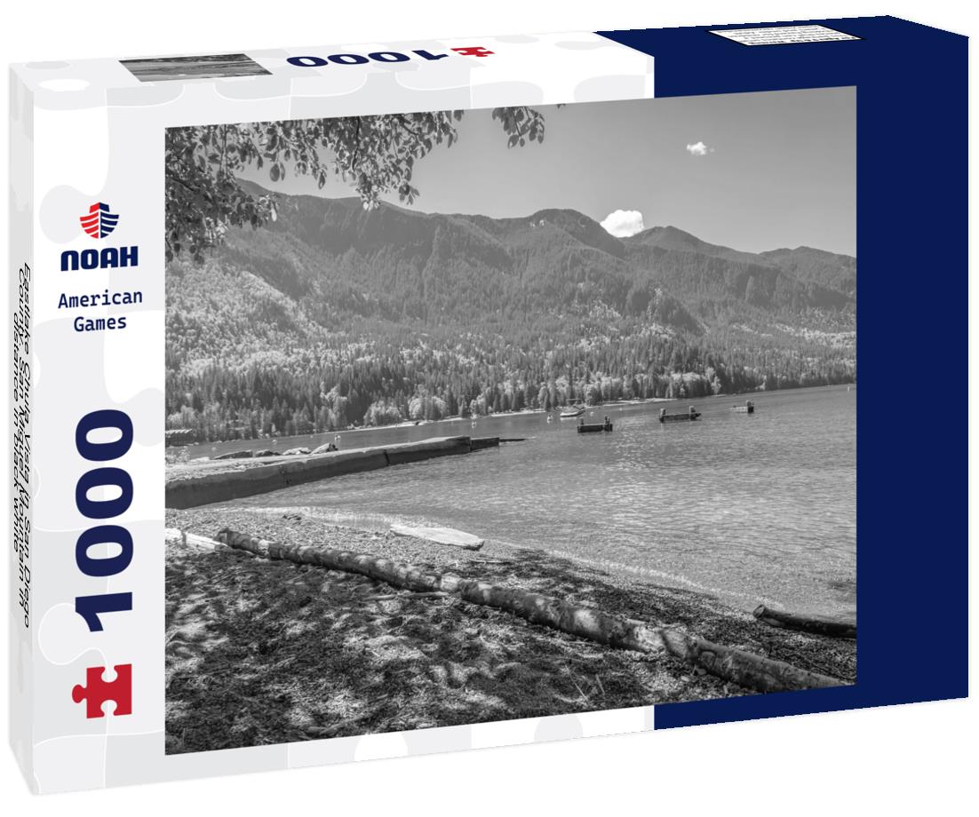 Noah Jigsaw Puzzle Eastlake Chula Vista in San Diego County. San Miguel Mountain in distance in black white 1000 pieces