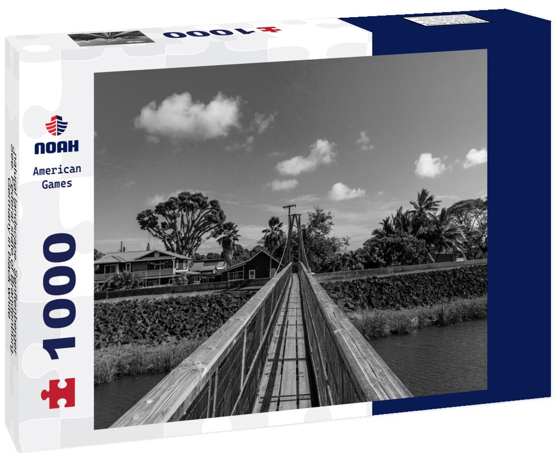 Noah Jigsaw Puzzle natural landscape. Senftenberger See. Federal state of Brandenburg. Germany in black white 1000 pieces