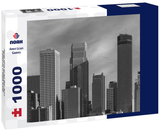 Noah Jigsaw Puzzle Aerial View of the Bay Area Suburb of Redwood City, California in black white 1000 pieces