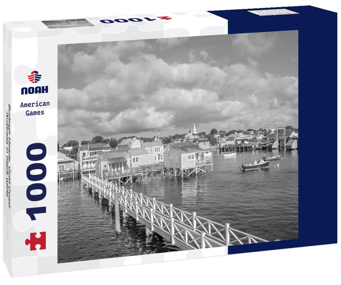 Noah Jigsaw Puzzle Burleigh Heads, Gold Coast, Australia in black white 1000 pieces