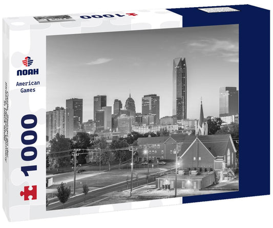 Noah Jigsaw Puzzle Castle, Steinau an der Strasse, Hessen, Germany in black white 1000 pieces