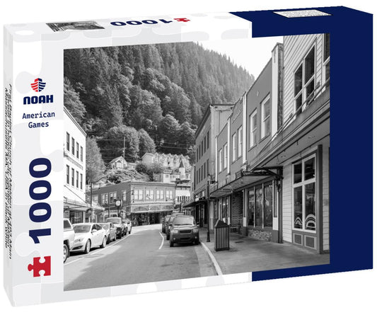 Noah Jigsaw Puzzle First Baptist Church of Malden at 493 Main Street in historic city center of Malden, Massachusetts MA, USA in black white 1000 pieces