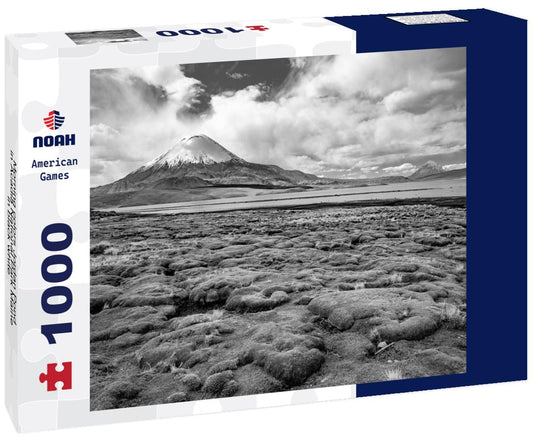 Noah Jigsaw Puzzle Morning colors Jordan Pond in Acadia National Park Maine in black white 1000 pieces