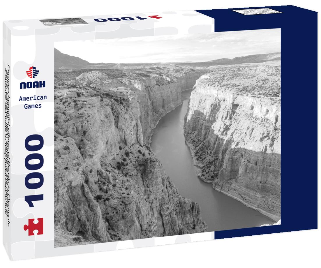 Noah Jigsaw Puzzle Famous beautiful village of Barolo in Piemonte zone, Langhe, Italy. Barolo is the name of a famous red wine in Italy produced in this part of Italy in black white 1000 pieces