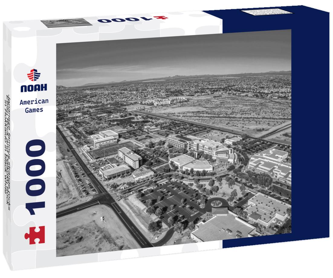 Noah Jigsaw Puzzle Japanese famous strange rocks, Ebisu Rock and Daikoku Rock in Hokkaido in black white 1000 pieces