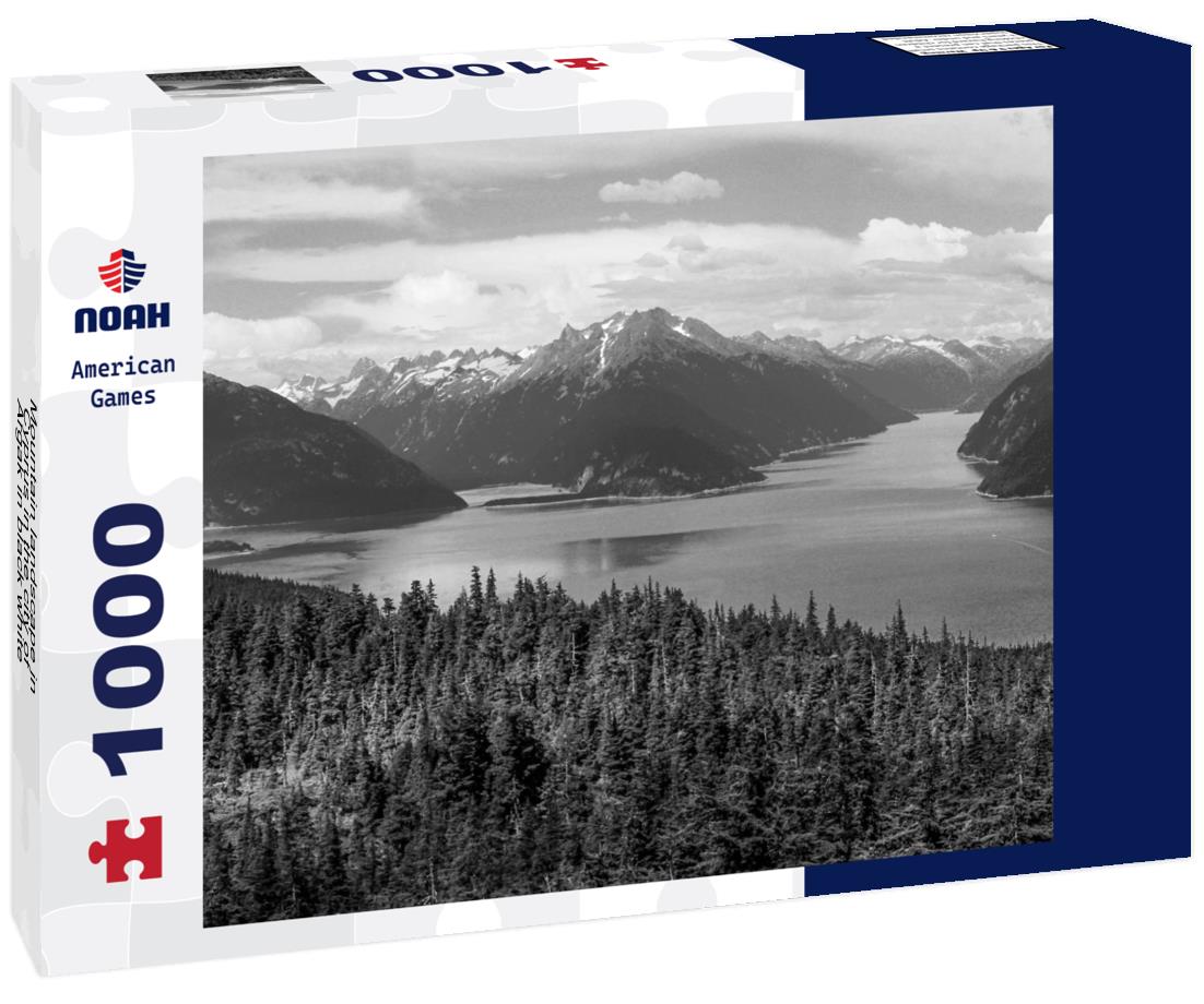 Noah Jigsaw Puzzle Mountain landscape in Cyprus in the city of Argak in black white 1000 pieces