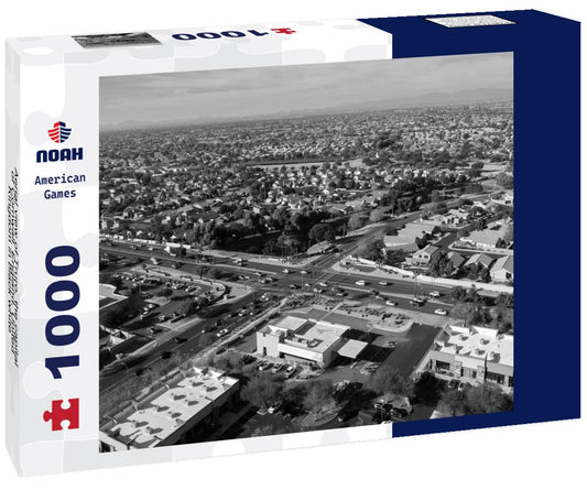 Noah Jigsaw Puzzle Aerial view of Truro, the capital of Cornwall, England, United Kingdom in black white 1000 pieces