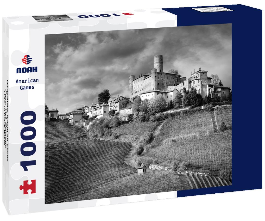 Wildflowers bloom on Shrine Pass, Vail, Colorado, USA 1000pc PuzzleBlack and White