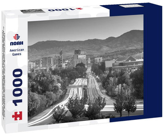 Noah Jigsaw Puzzle View of the roofs of the Italian city of Udine and in the background the beautiful dome of the Ossuary Temple from Piazzale del Castello in black white 1000 pieces